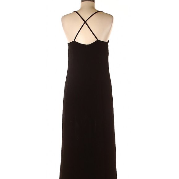 Express Black Velvet & Silk Maxi Dress - Picture 2 of 5
